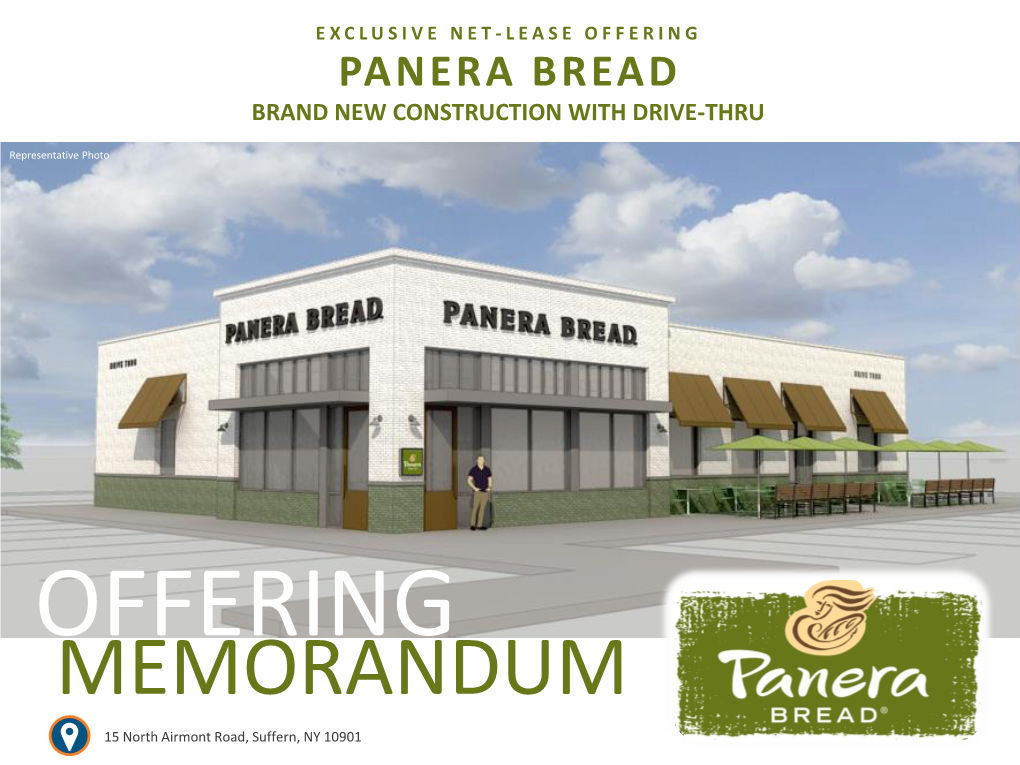 Panera Bread Brand New Construction with Drive-Thru