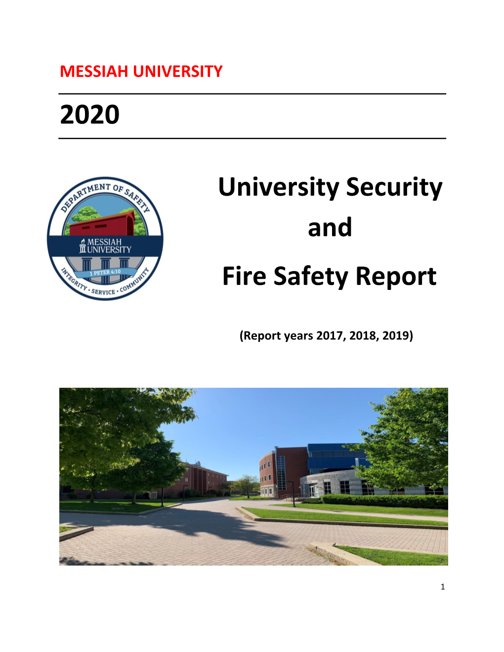 University Security and Fire Safety Report