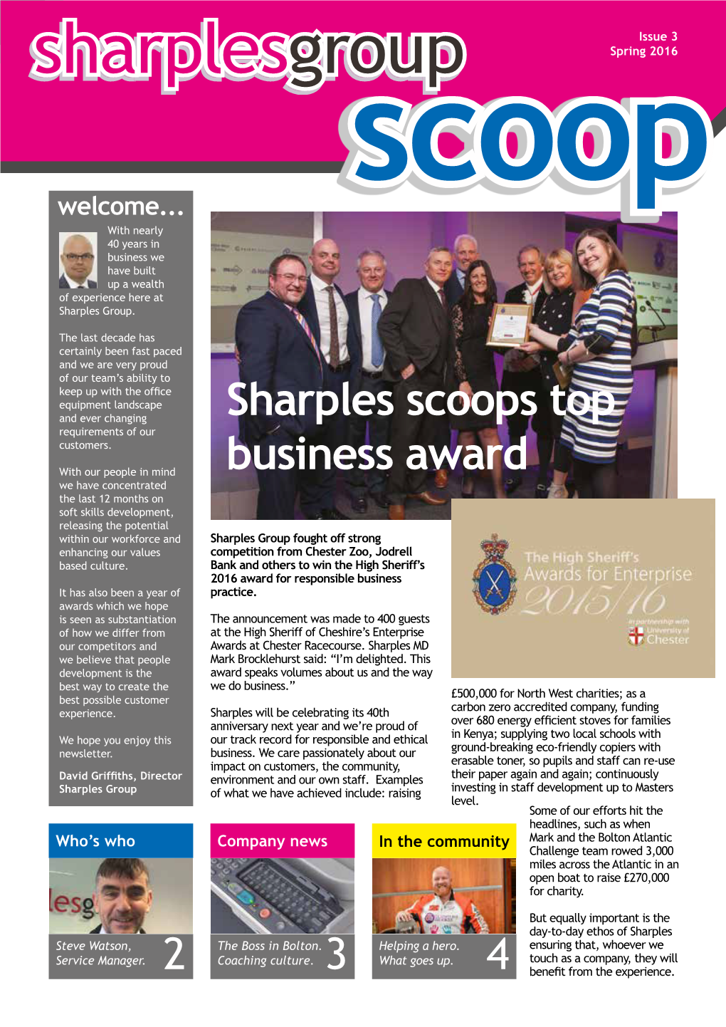 Sharples Scoops Top Business Award