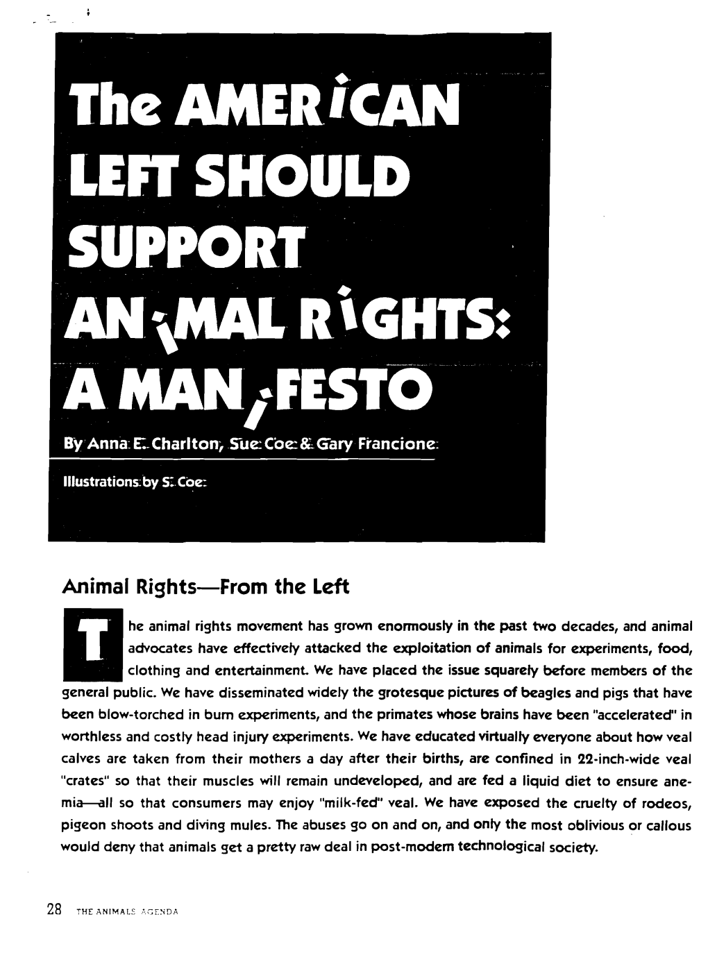 Animal Rights-From the Left