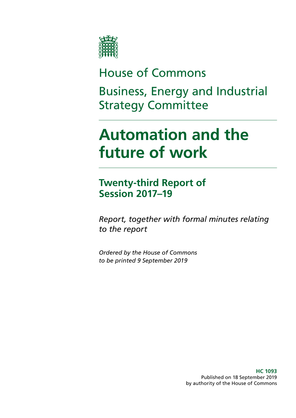 Automation and the Future of Work