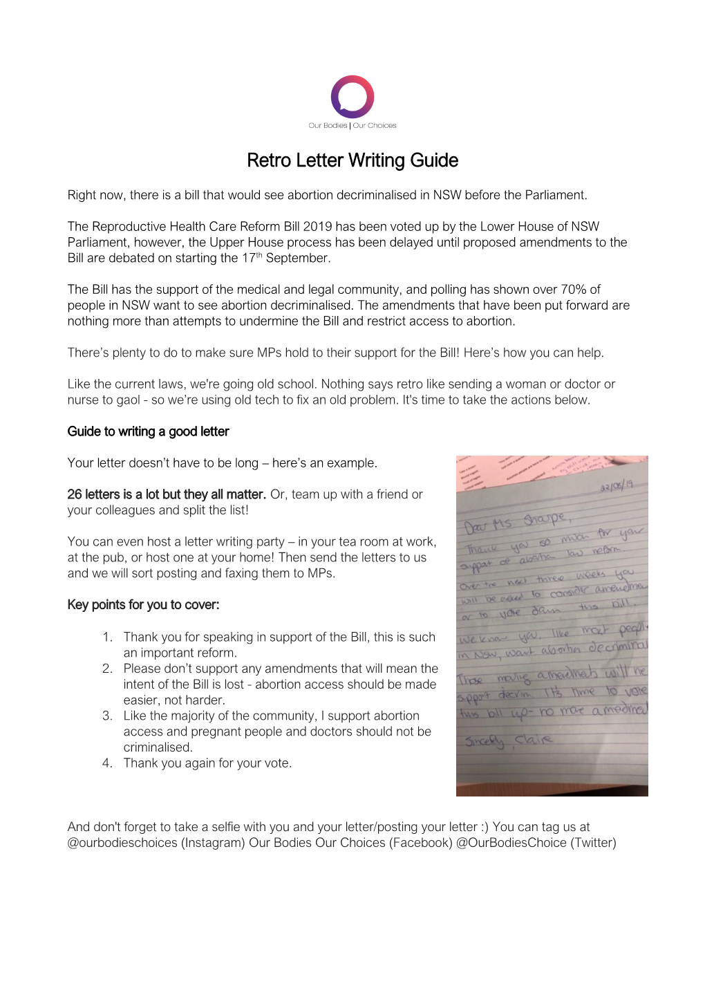 Retro Letter Writing Guide