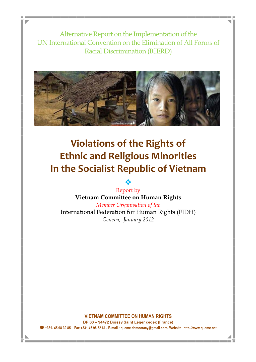 Violations of the Rights of Ethnic and Religious Minorities in the Socialist