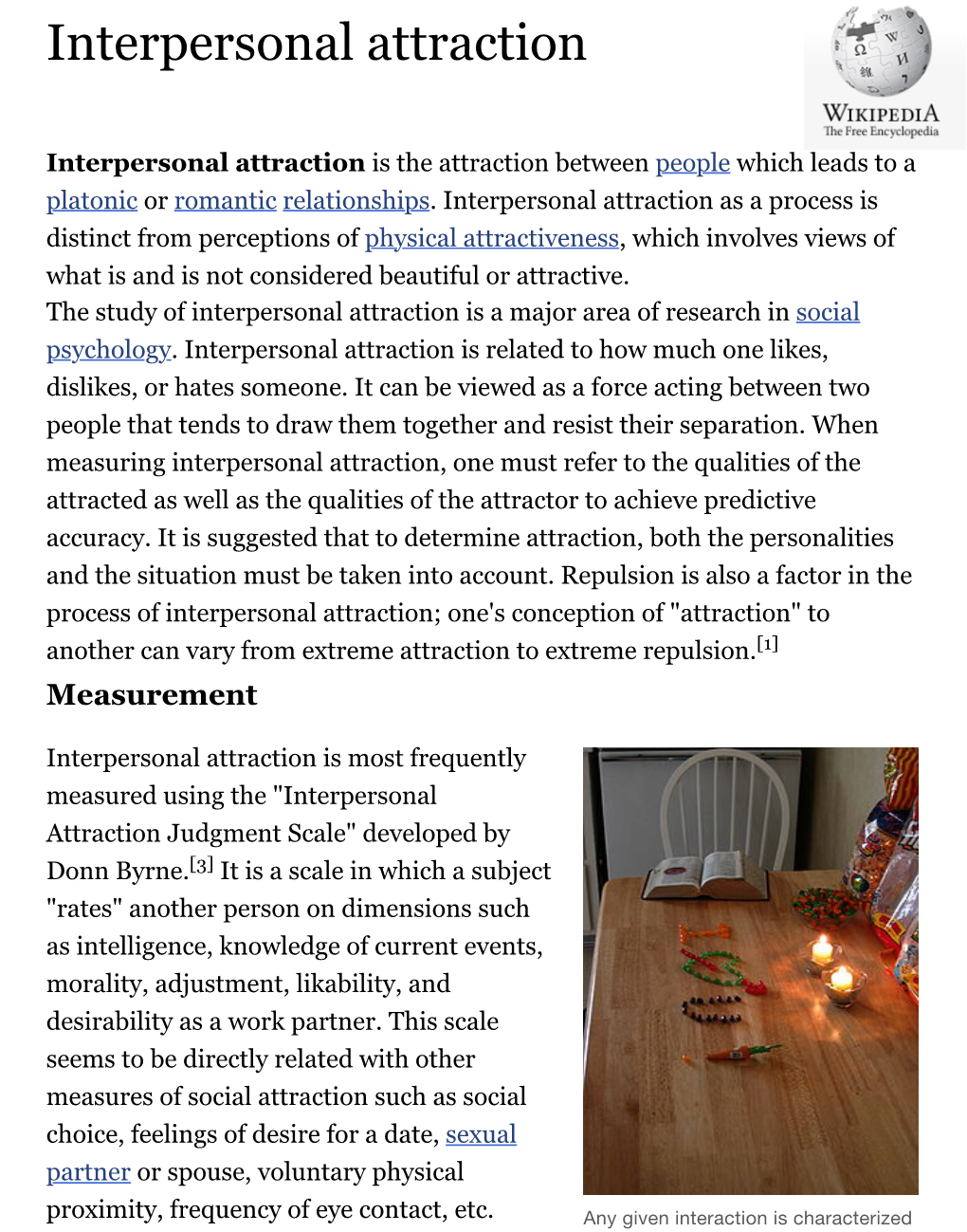 Interpersonal Attraction