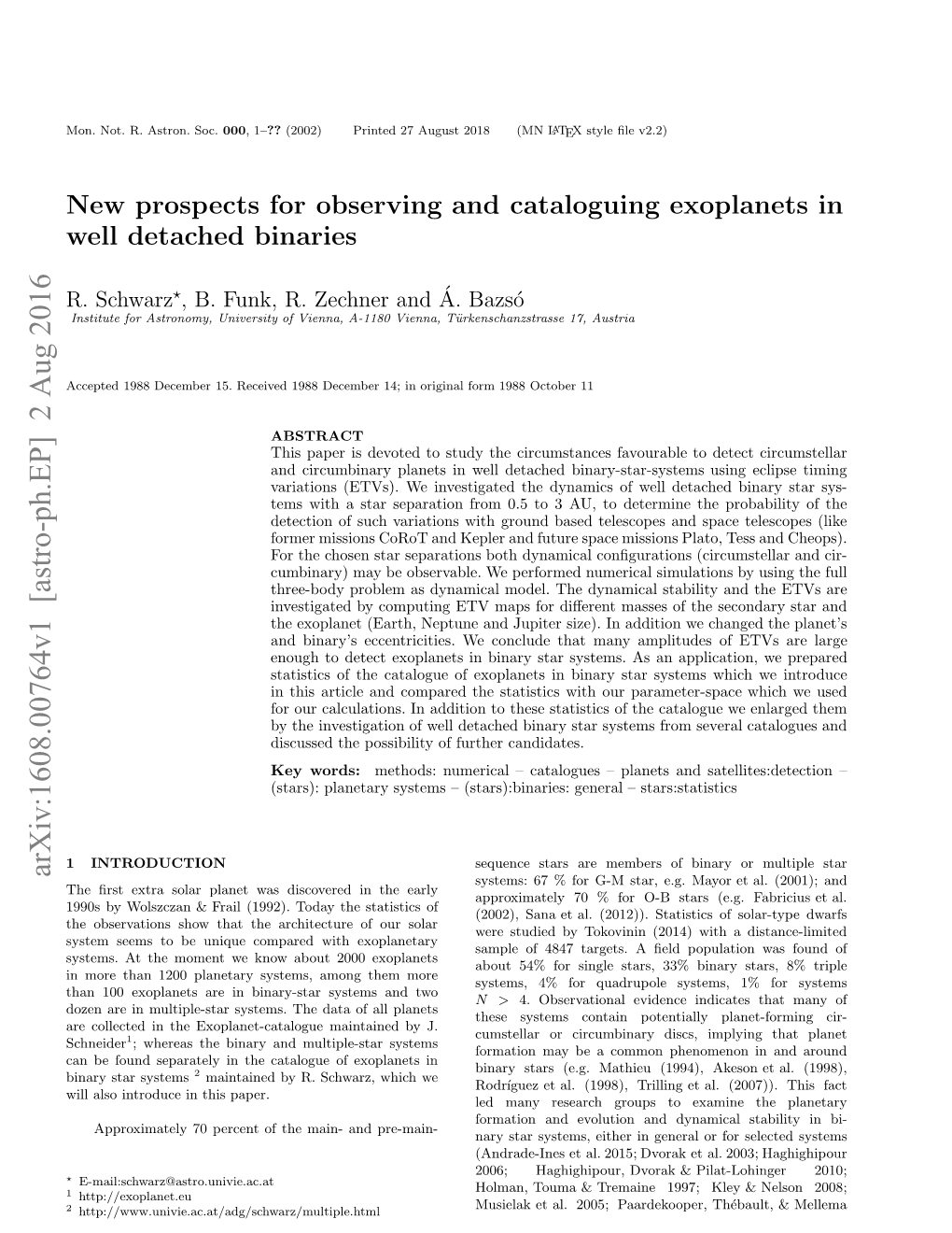 New Prospects for Observing and Cataloguing Exoplanets in Well Detached Binaries 3