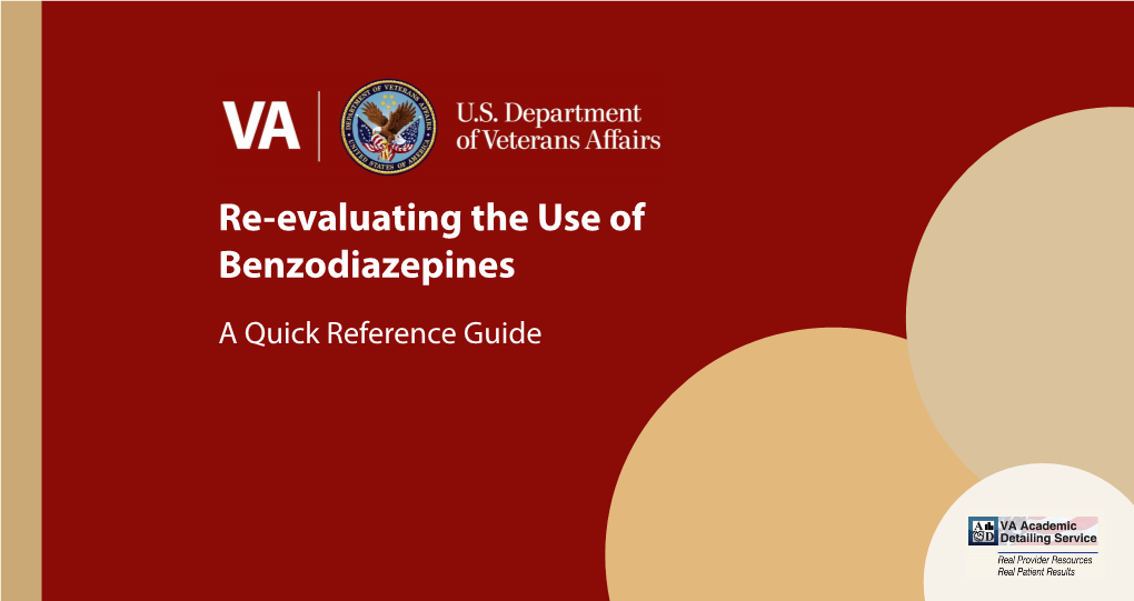 Re-Evaluating the Use of Benzodiazepines