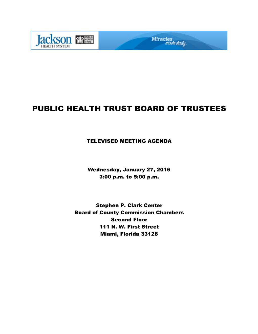 Public Health Trust Board of Trustees