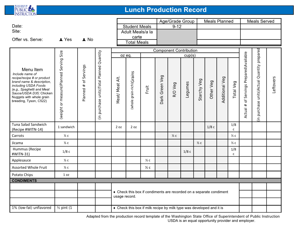 Lunch Production Record (2)