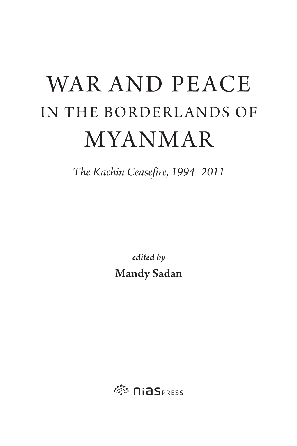 War and Peace Myanmar