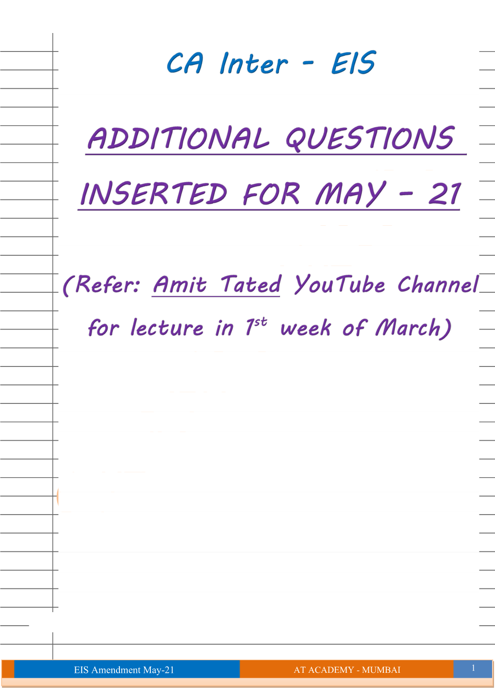 EIS Amendment May-21 at ACADEMY - MUMBAI 1