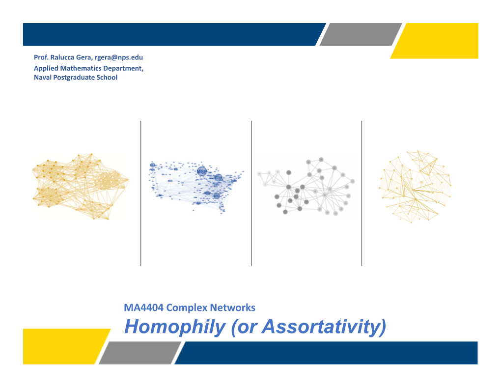 Assortativity/Homophily