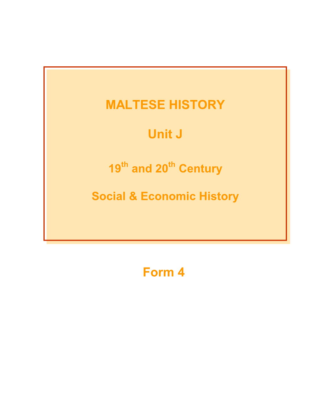 Malta's Economy in the 19Th Century