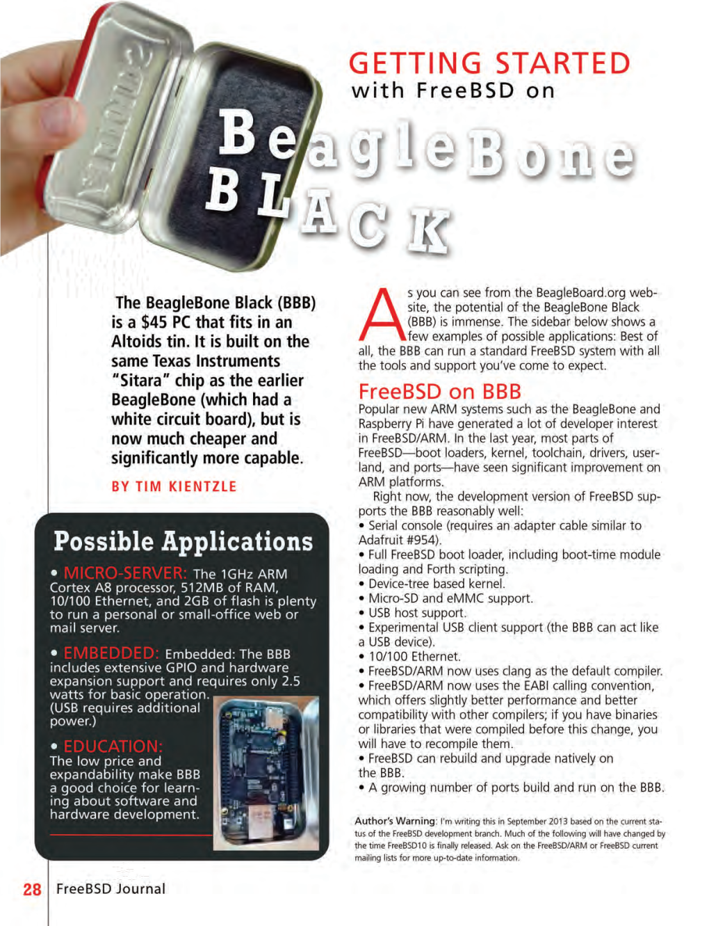 Getting Started with Freebsd on Beaglebone Black