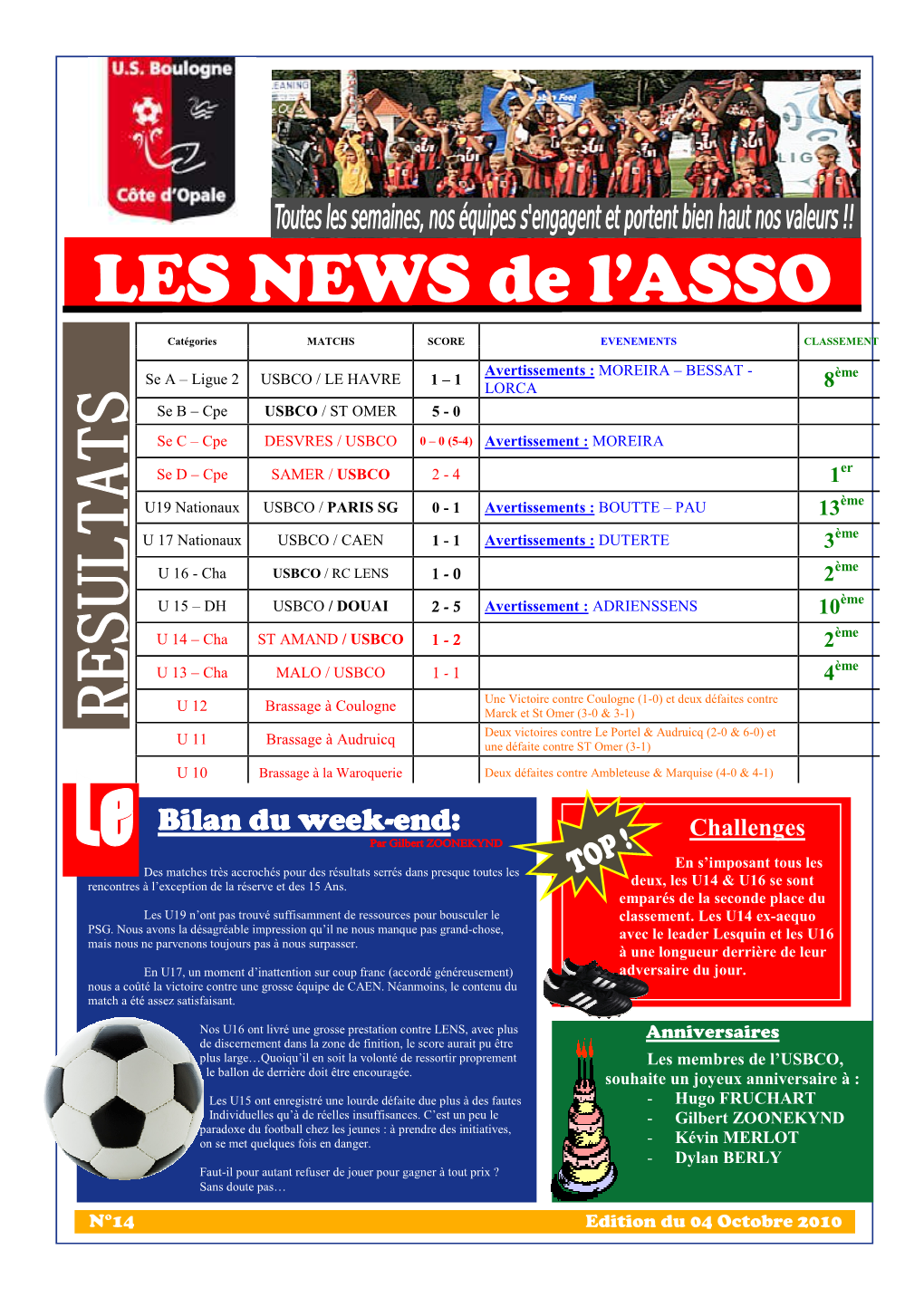 LES NEWS De L'asso