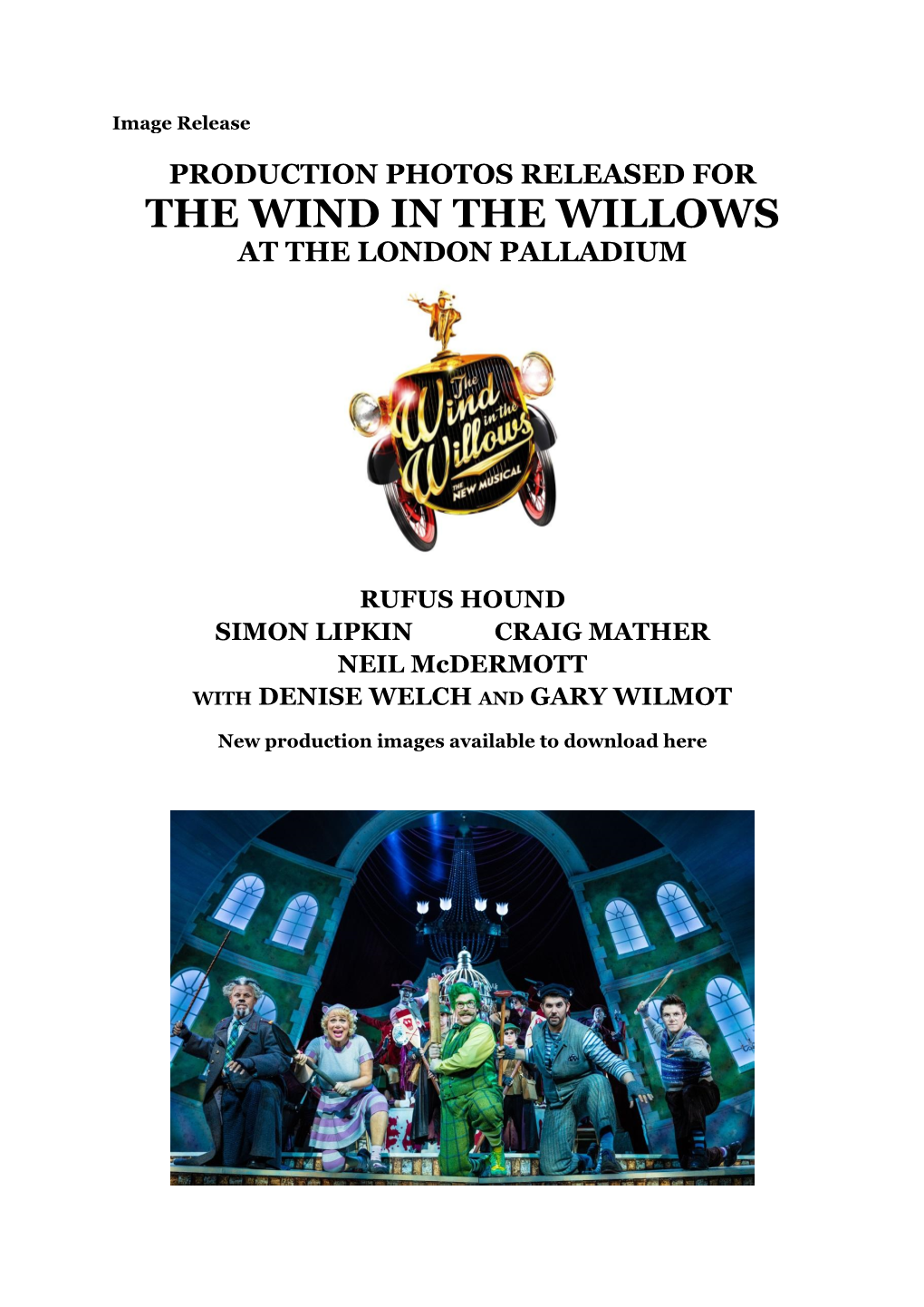 The Wind in the Willows at the London Palladium