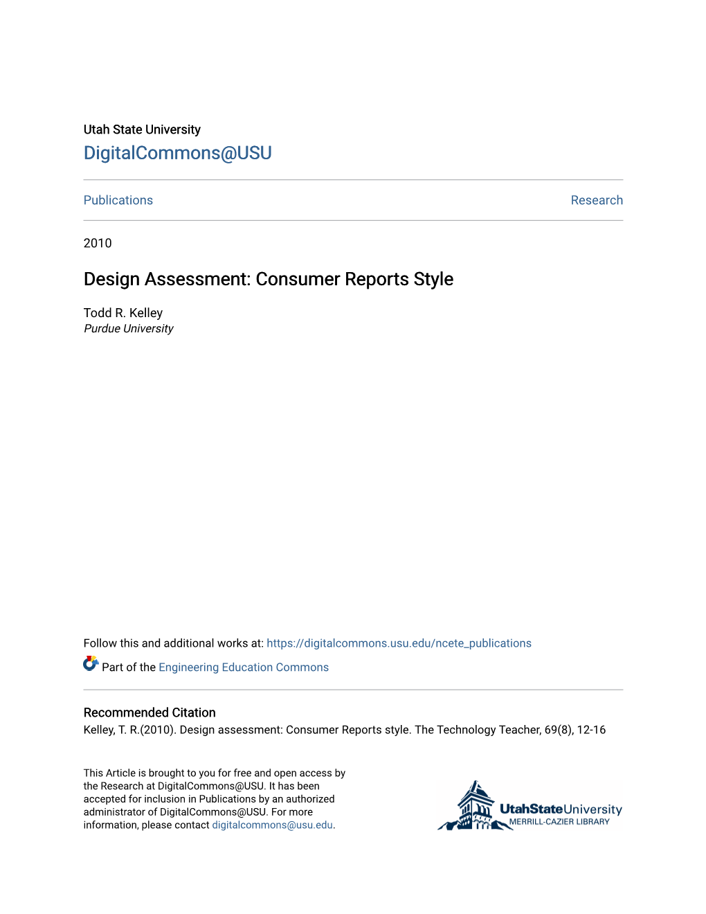 Design Assessment: Consumer Reports Style