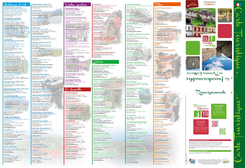 Carte Touristique Des Pyrénées Cathares