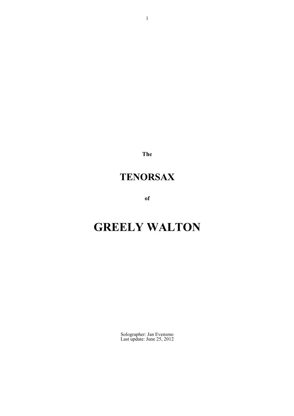 Greely Walton