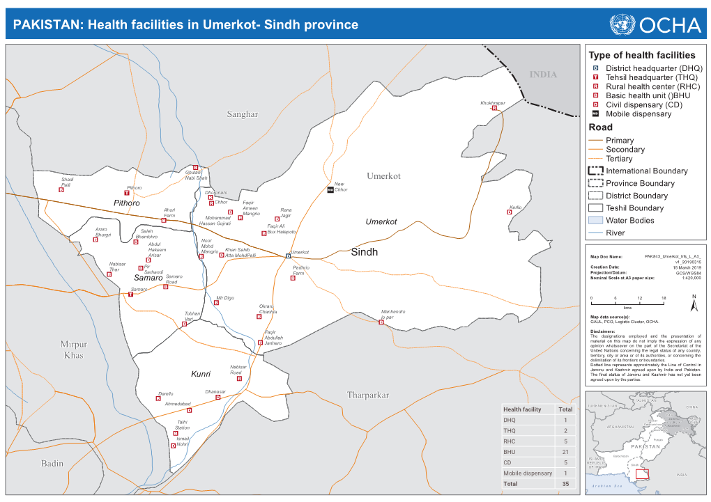 PAKISTAN: Health Facilities in Umerkot- Sindh Province