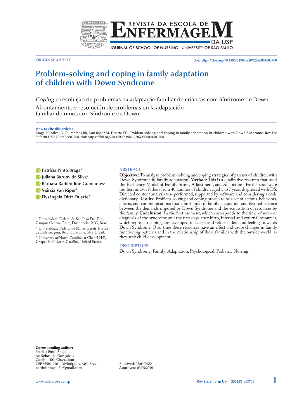 Problem-Solving and Coping in Family Adaptation of Children with Down Syndrome