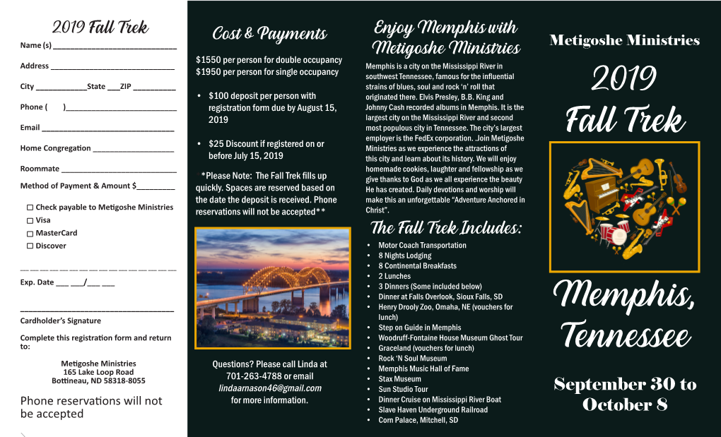 2019 Fall Trek Memphis, Tennessee