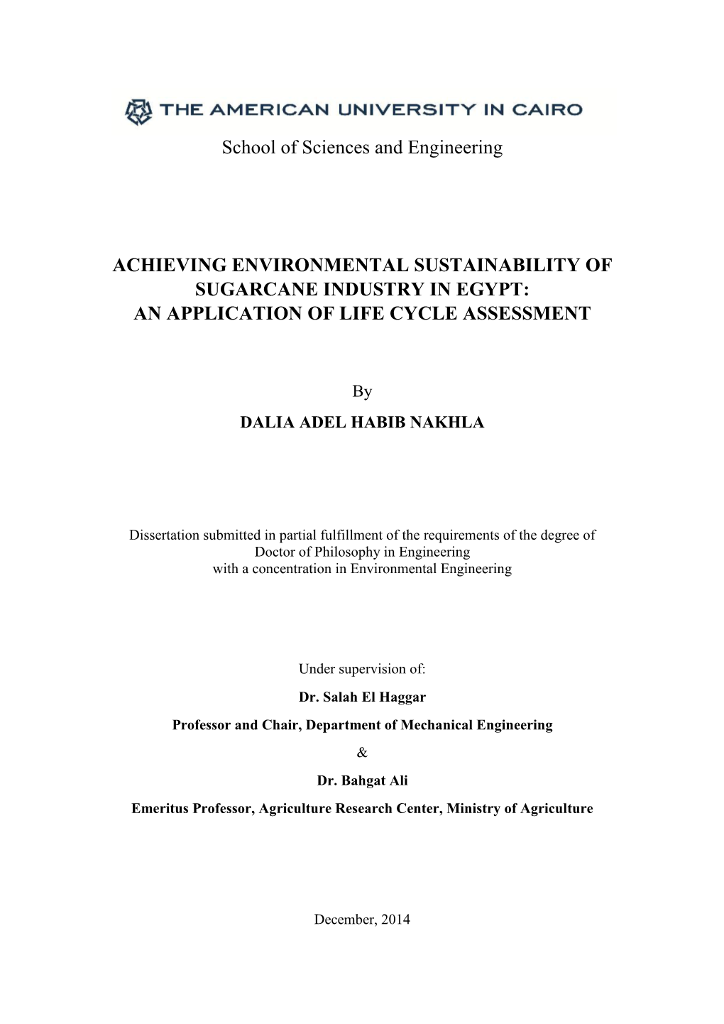 An Application of Life Cycle Assessment