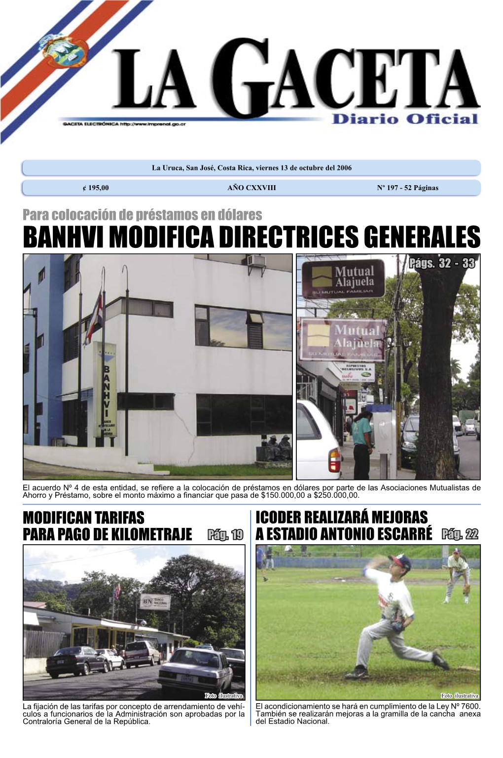 BANHVI MODIFICA DIRECTRICES GENERALES Págs