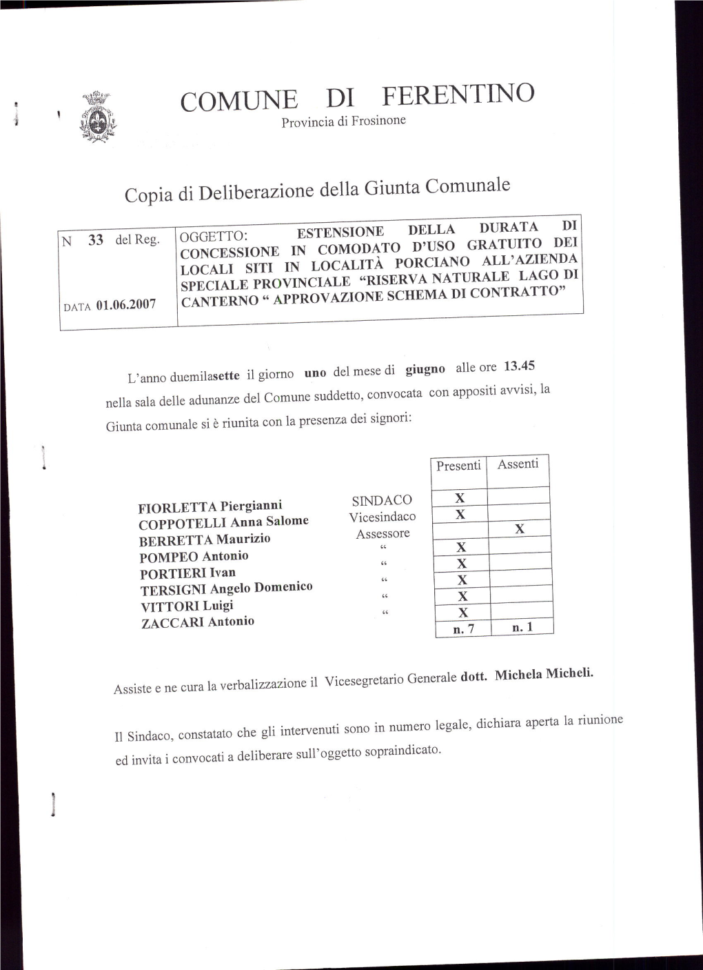 COMI.INE DI FERENTINO 'Wju Provincia Di Frosinone