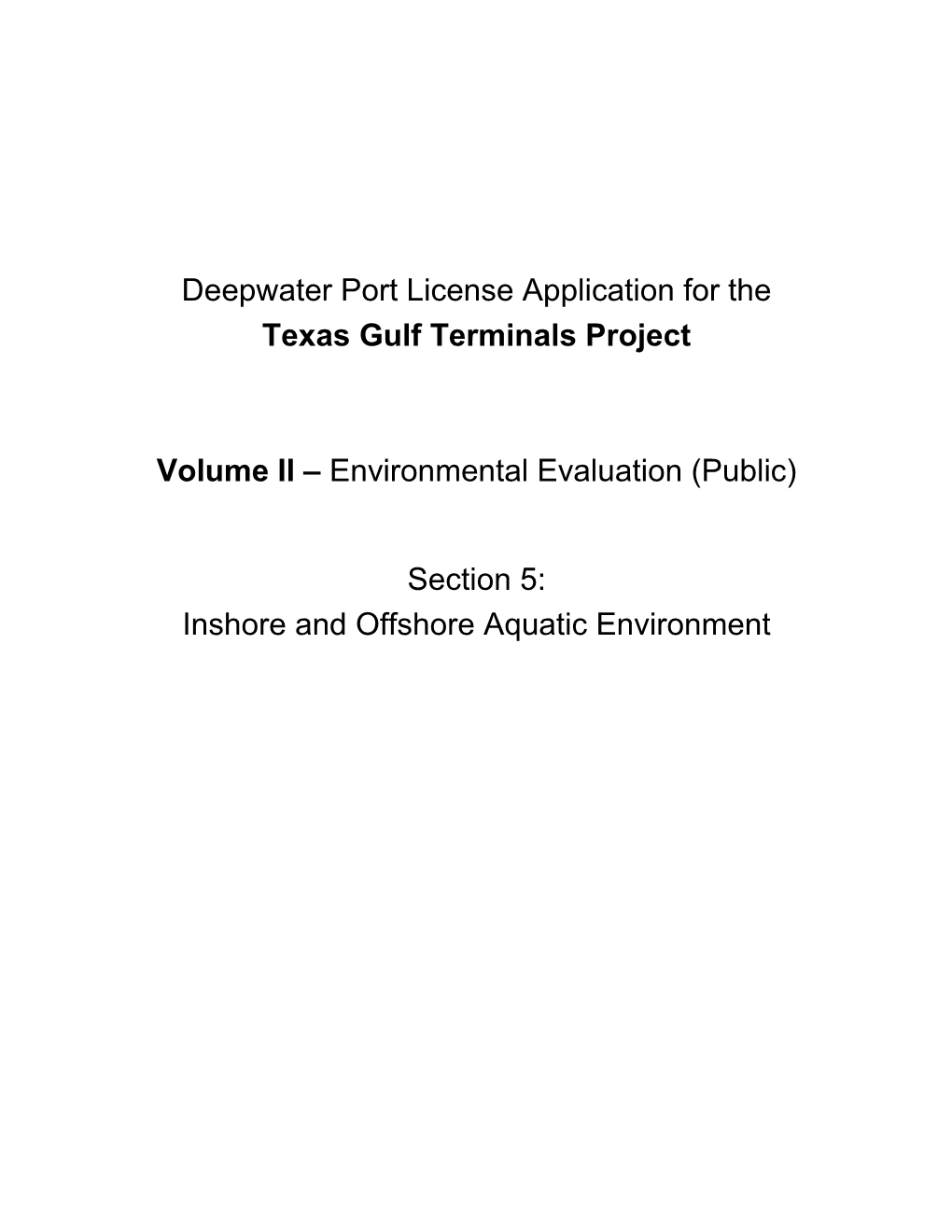 Environmental Evaluation (Public)