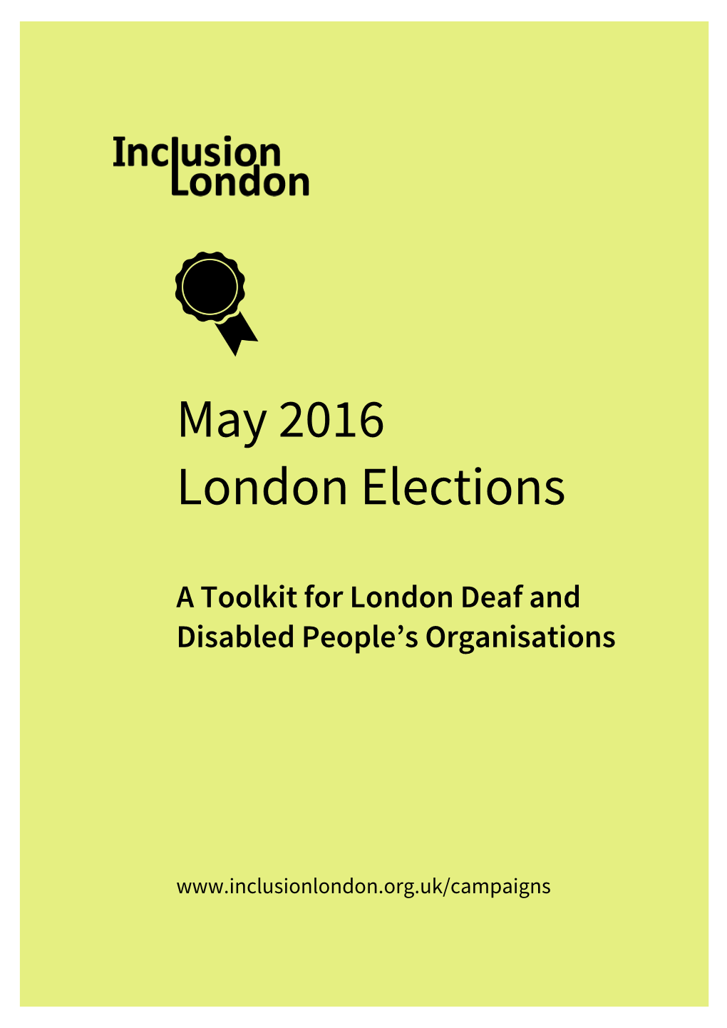 May 2016 London Elections