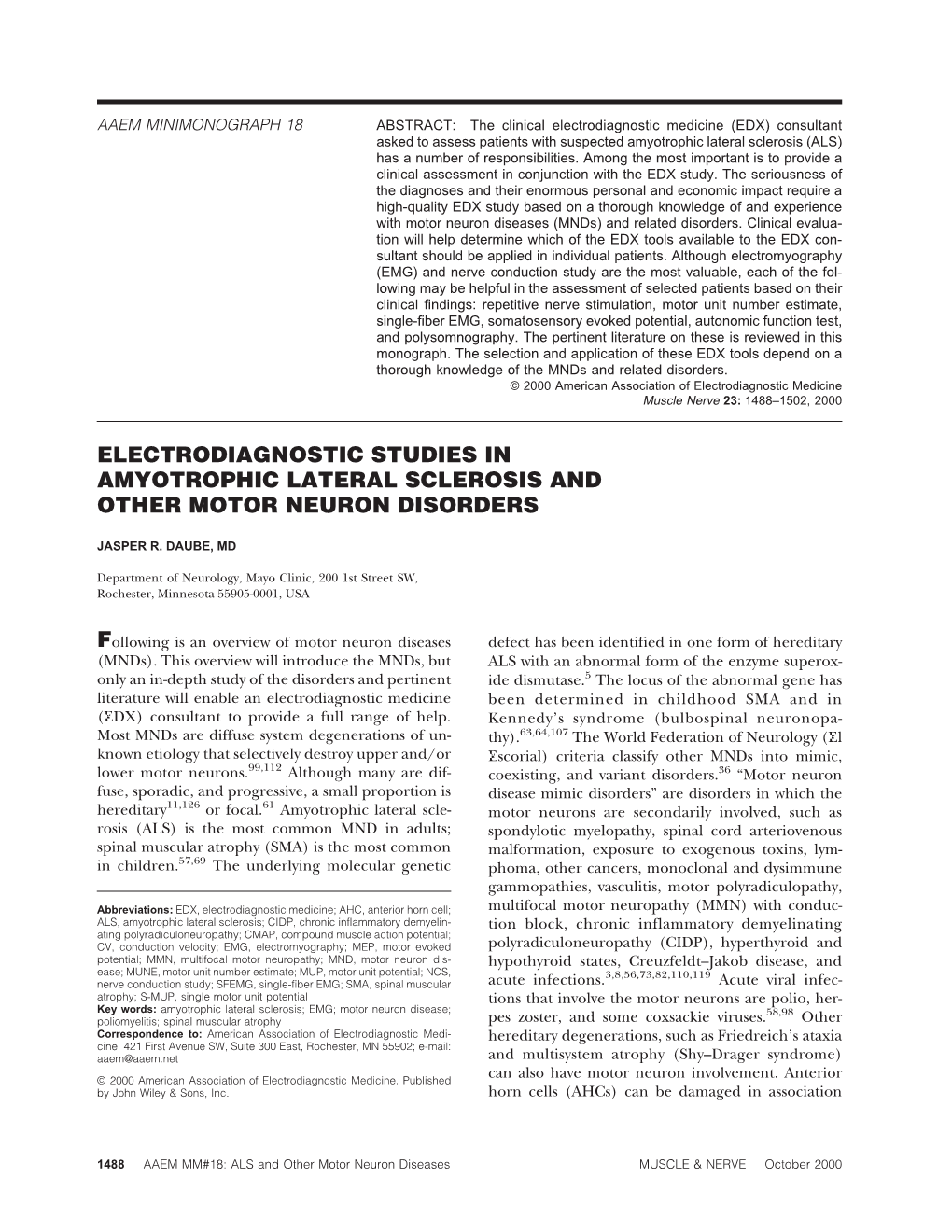 18 EDX Studies in ALS and Other Motor Neuron Disorders.Pdf