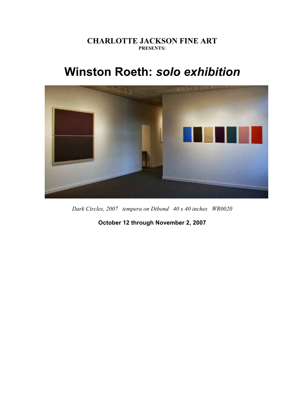 Solo Exhibition