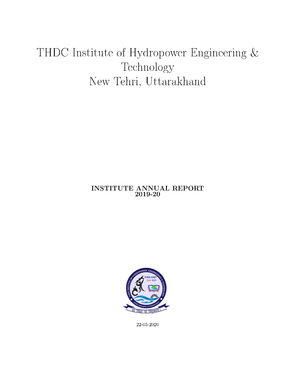 THDC Institute of Hydropower Engineering & Technology New