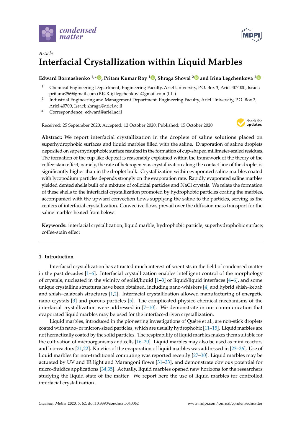 Interfacial Crystallization Within Liquid Marbles