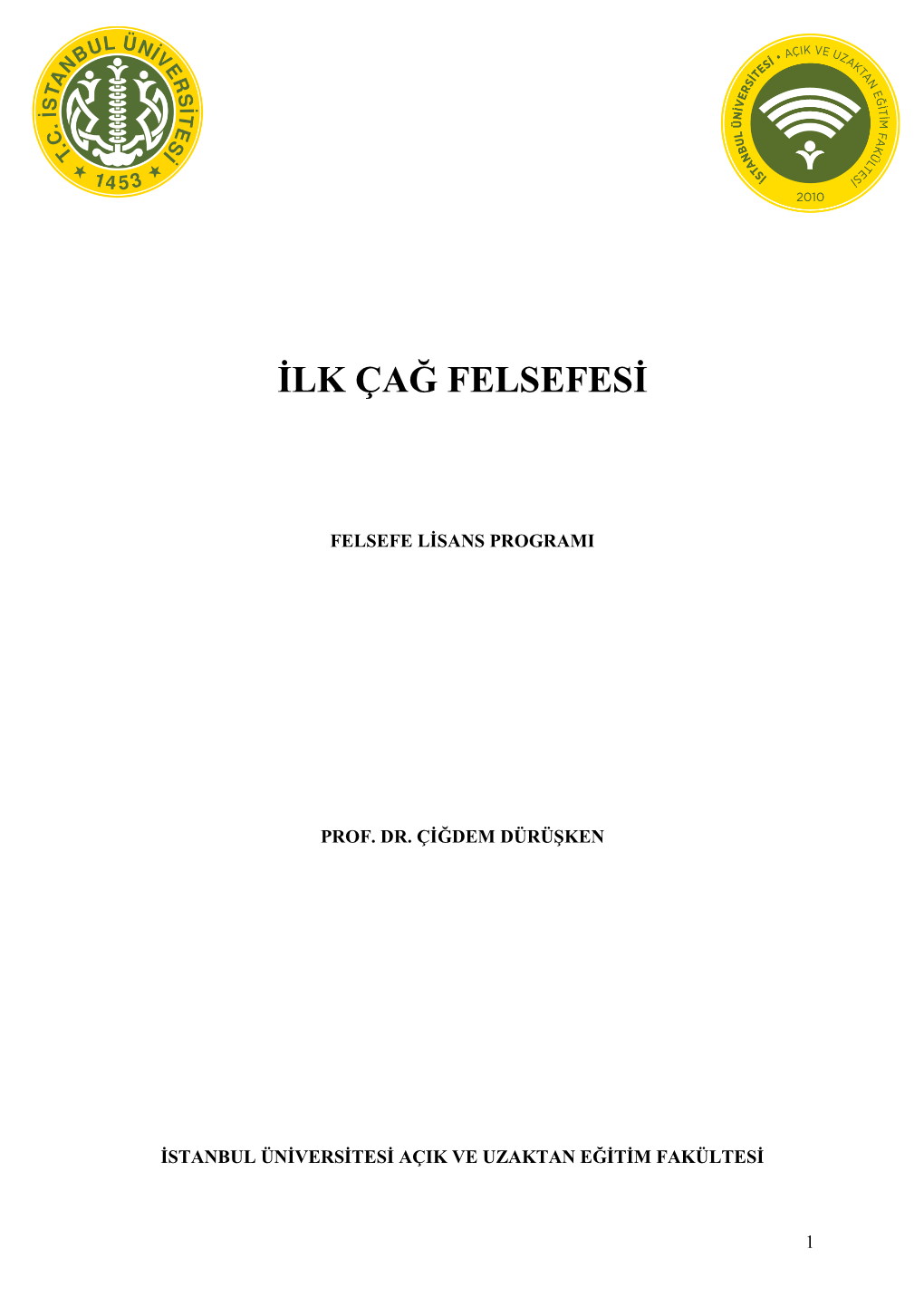 Ilk Çağ Felsefesi