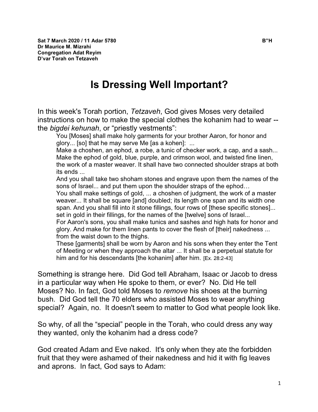 Is Dressing Well Important?