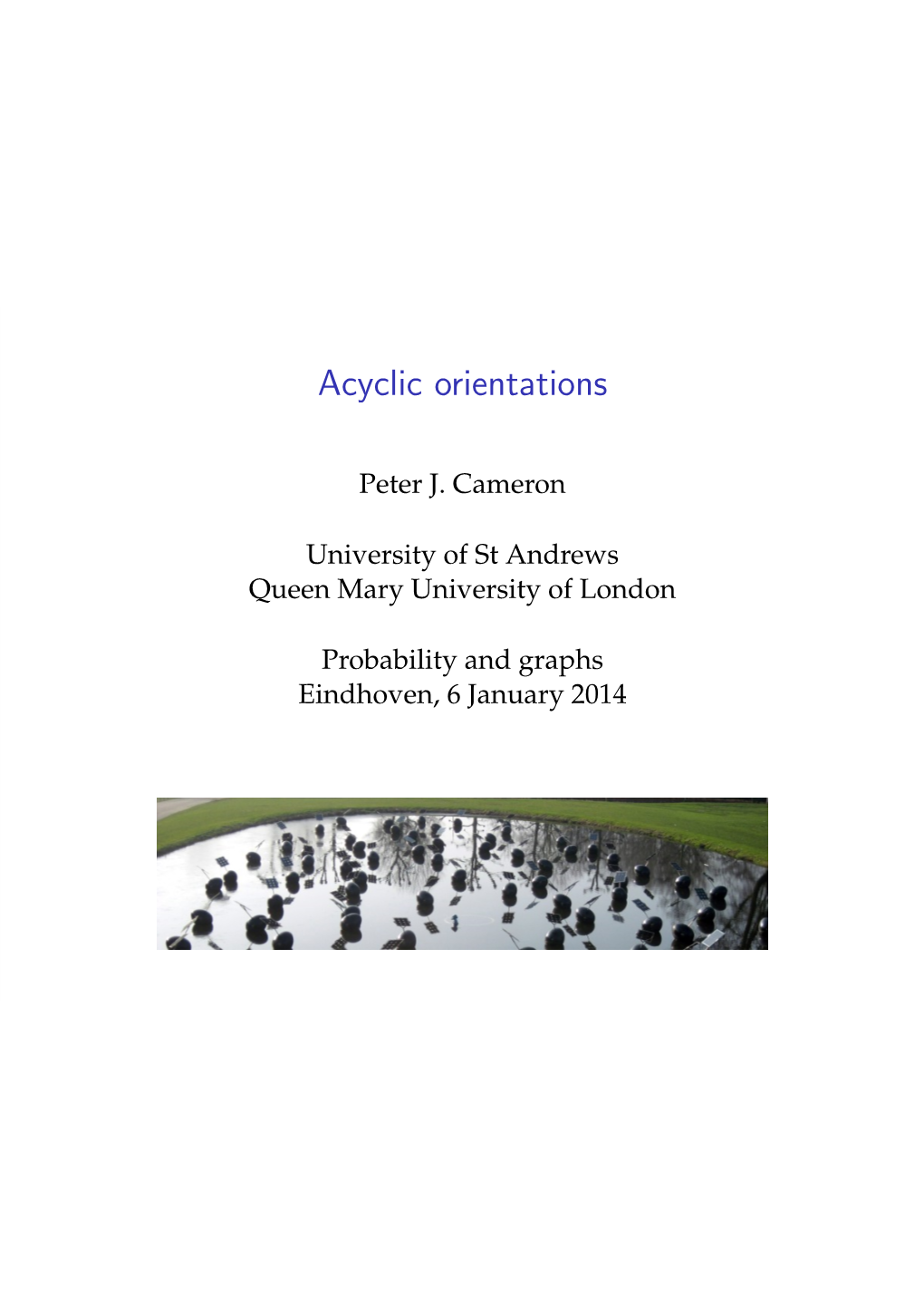 Acyclic Orientations