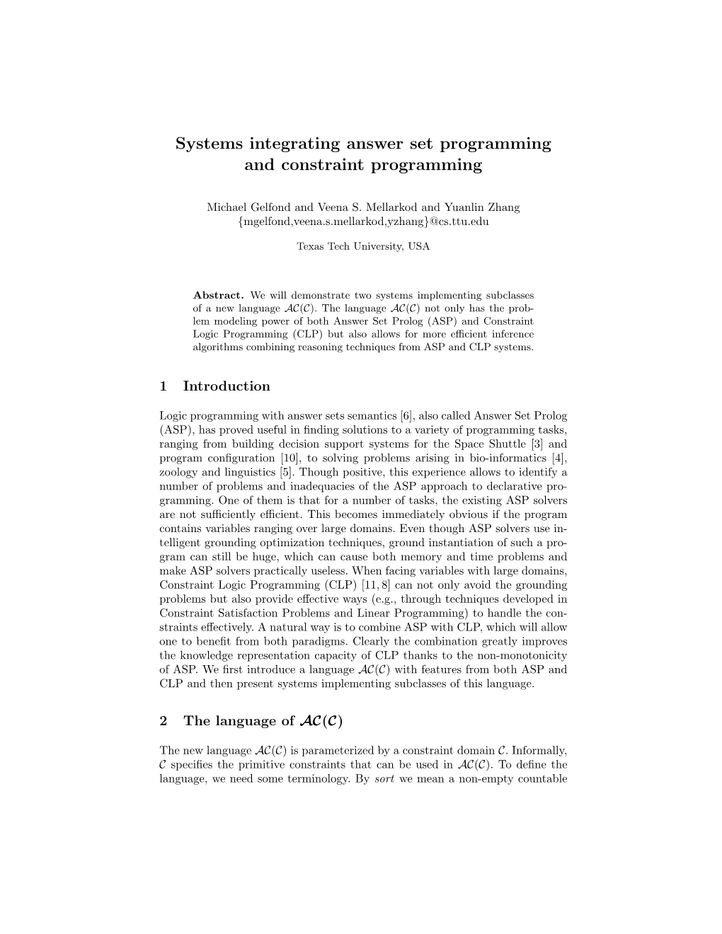 Systems Integrating Answer Set Programming and Constraint Programming