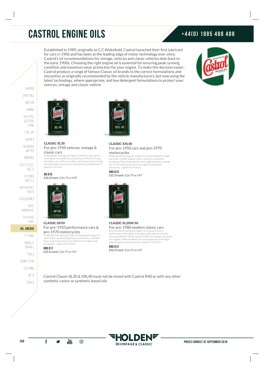 Castrol Engine Oils +44(0) 1885 488 488