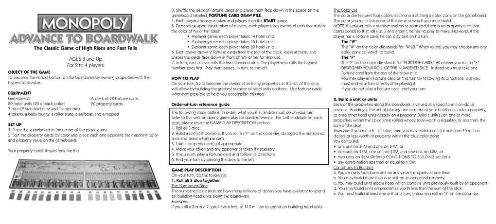 Monopoly® Advance to Boardwalk