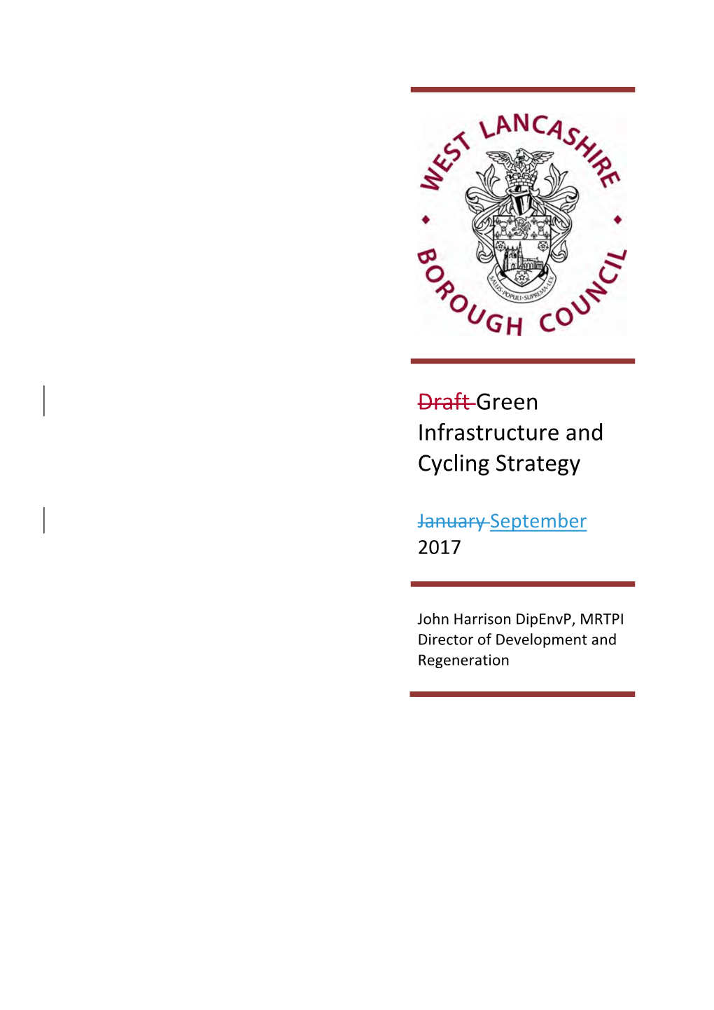 Draft Green Infrastructure and Cycling Strategy
