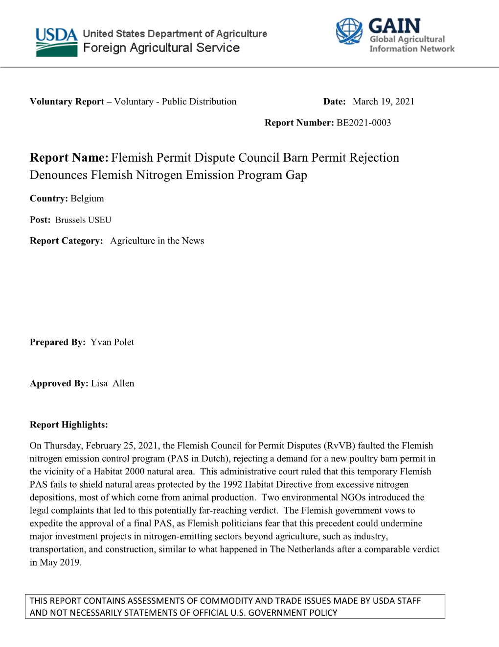 Report Name:Flemish Permit Dispute Council Barn Permit Rejection
