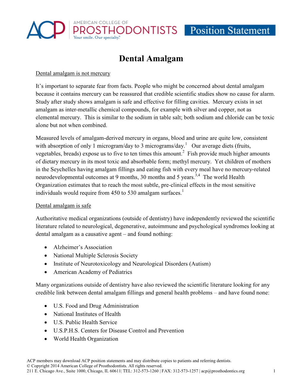 Dental Amalgam