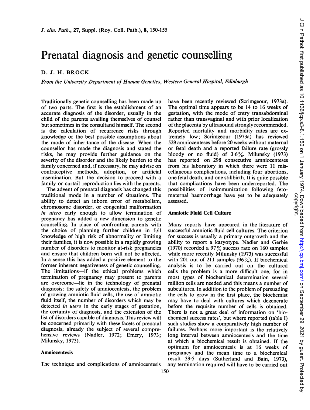 Prenatal Diagnosis and Genetic Counselling
