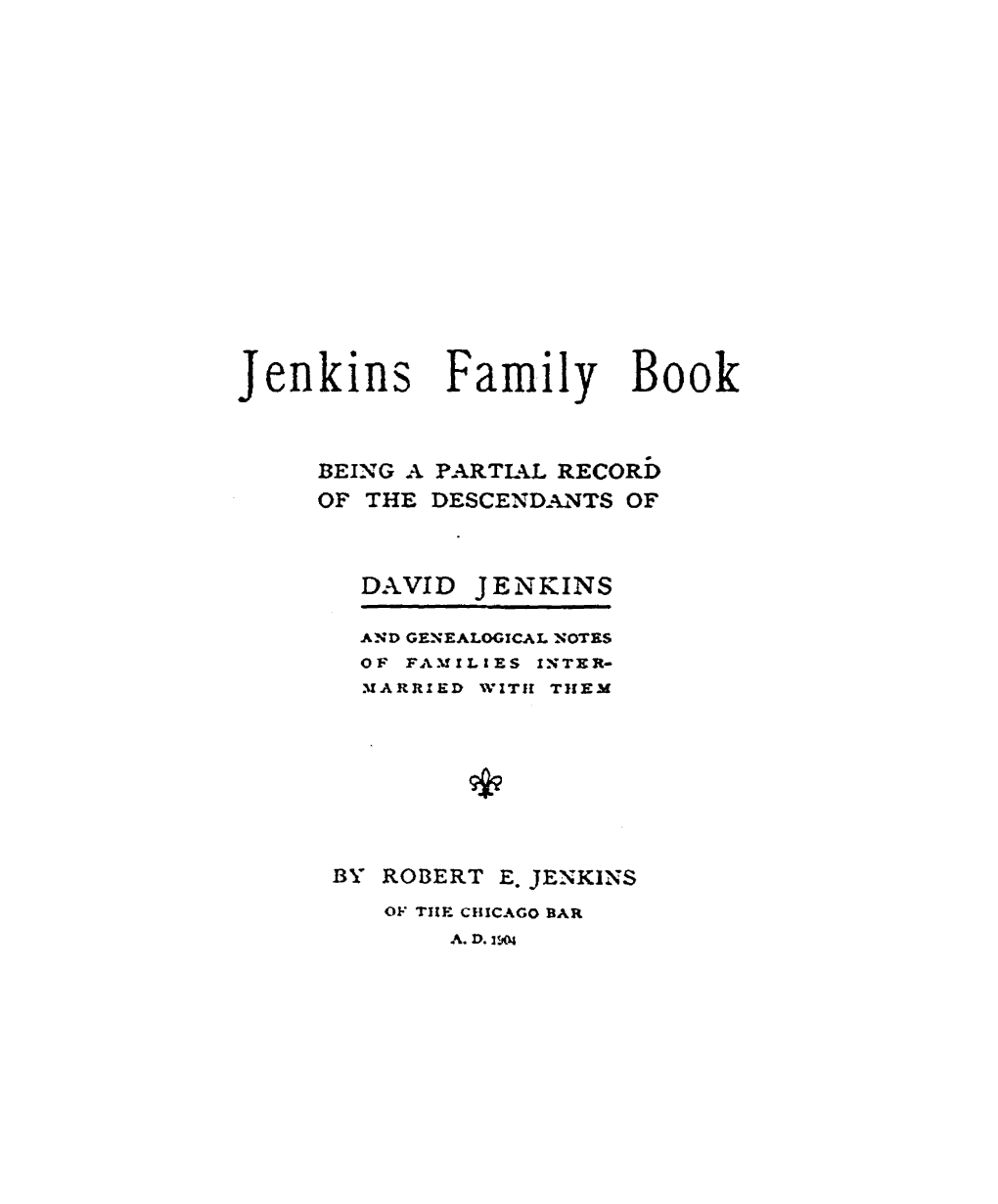 Jenkins Family Book