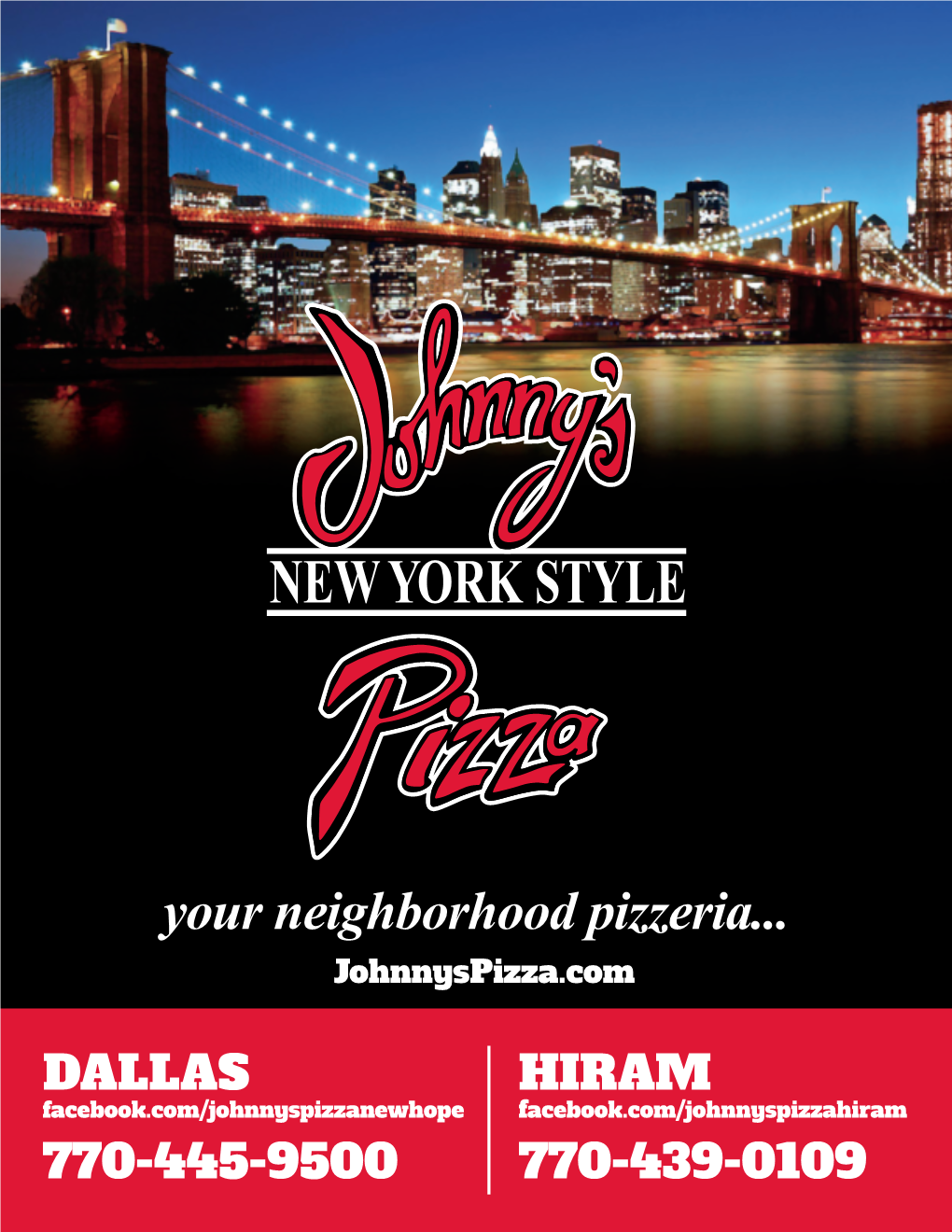 Your Neighborhood Pizzeria... Johnnyspizza.Com
