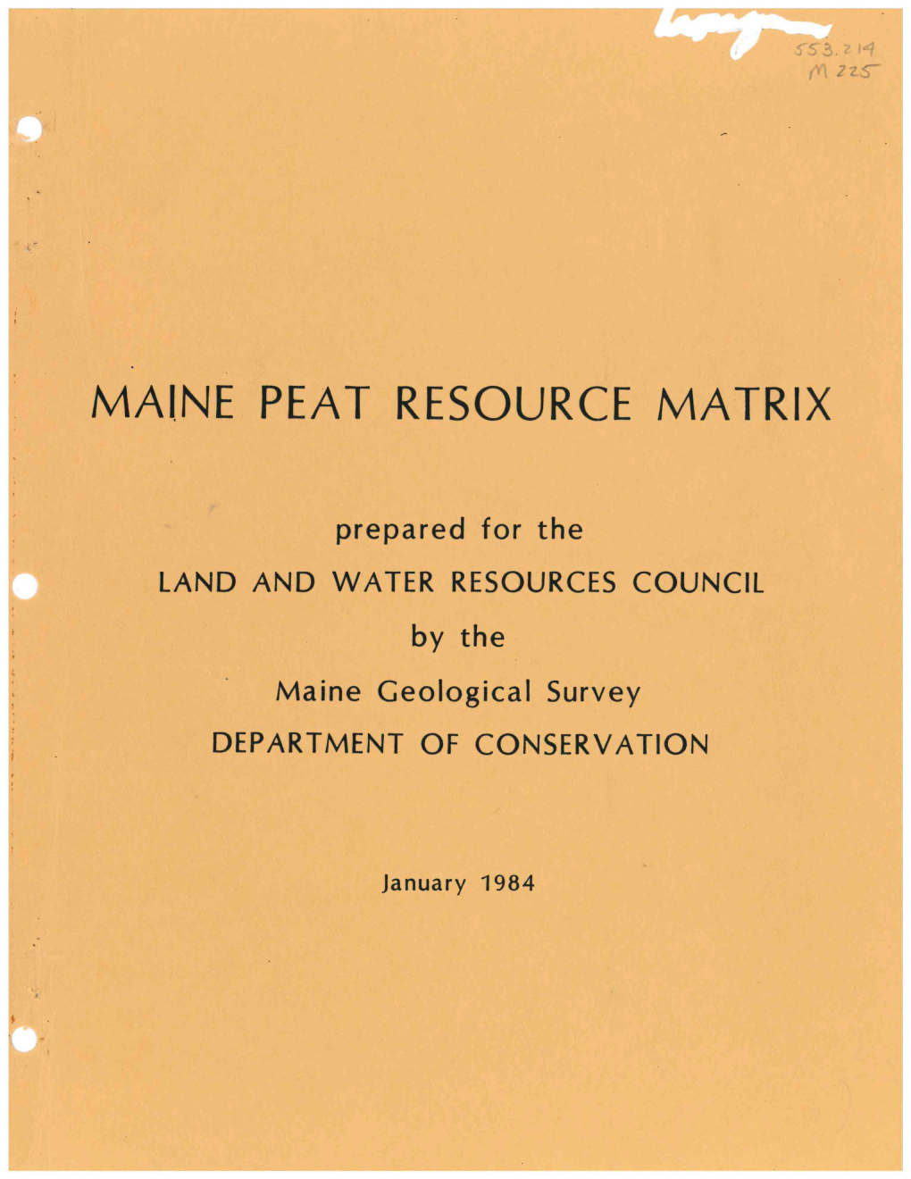 Mai.Ne Peat Resource Matrix