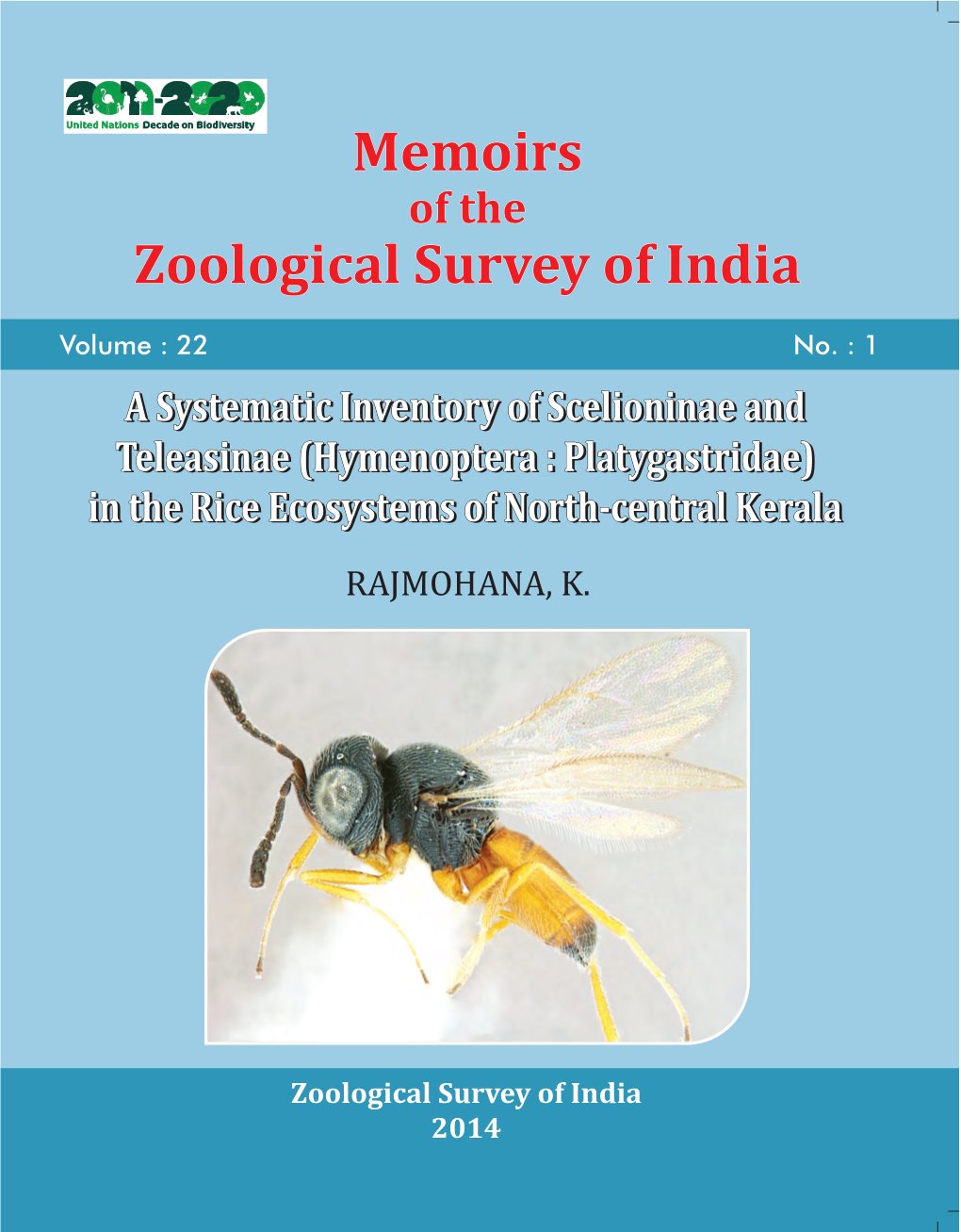 Memoirs of the Zoological Survey of India