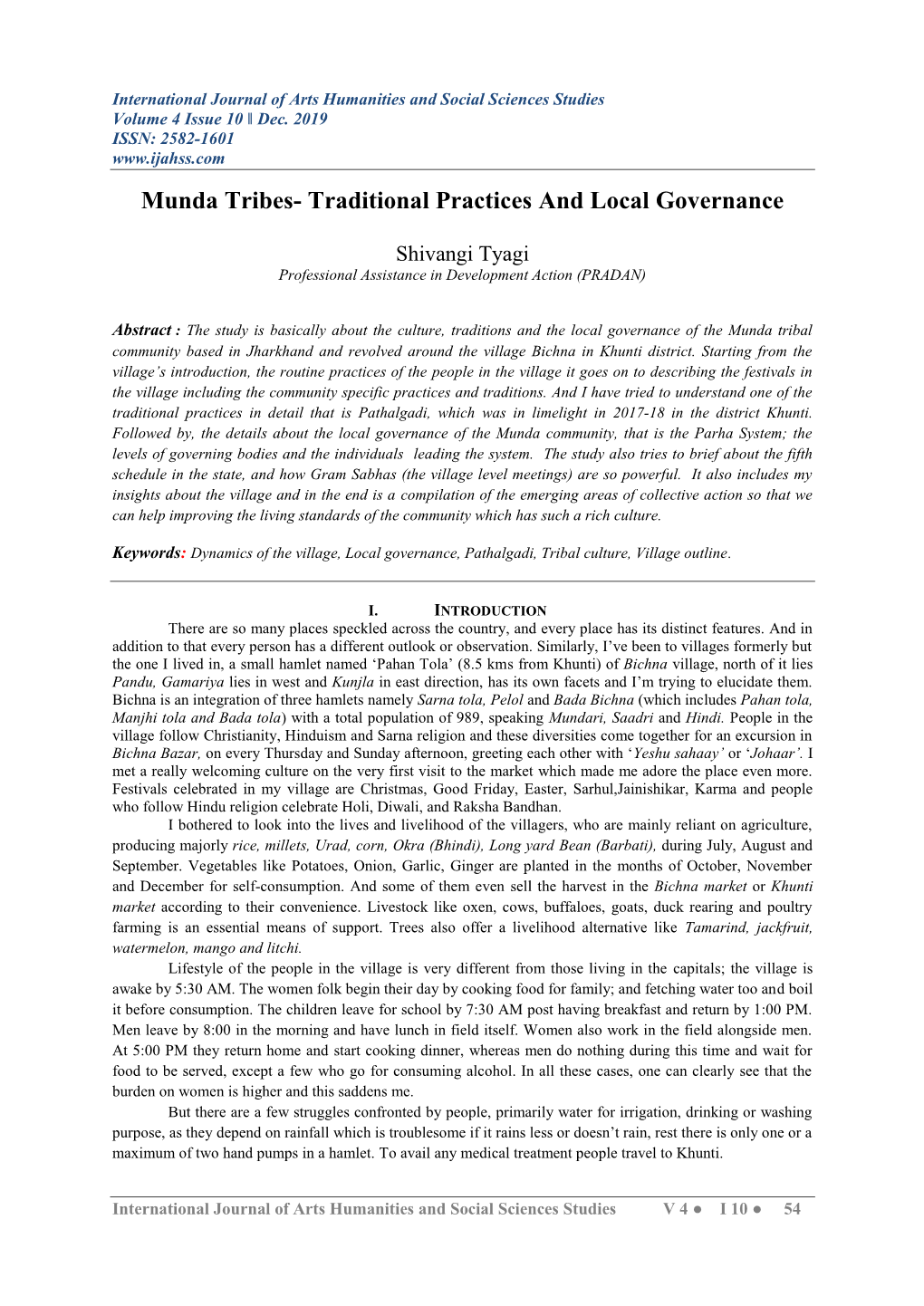 Munda Tribes- Traditional Practices and Local Governance