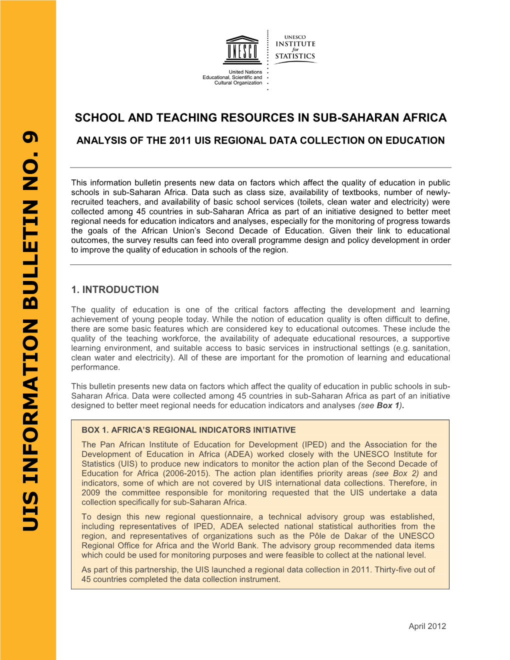 School and Teaching Resources in Sub-Saharan Africa